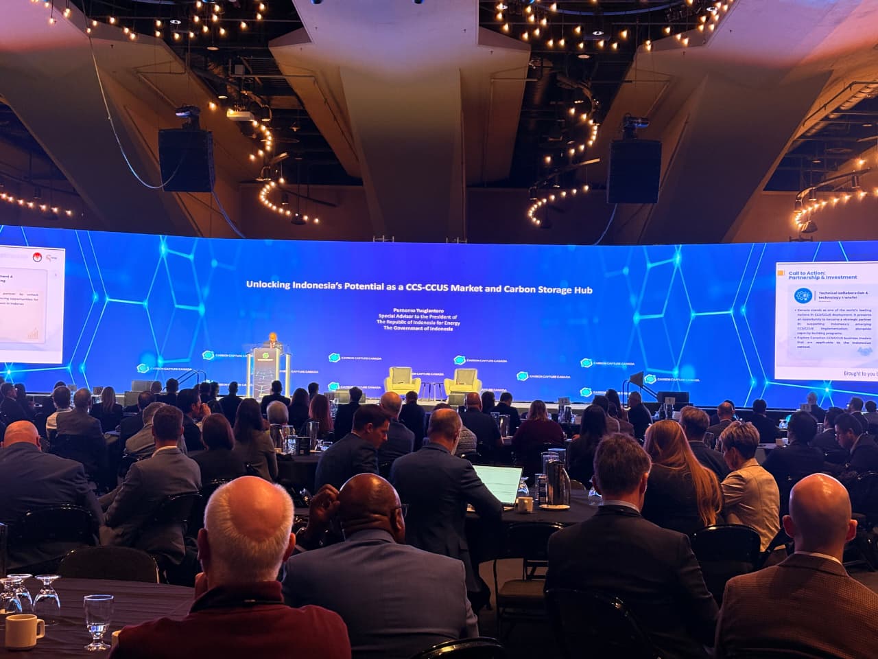 Ketua Umum IKAL Prof. Ir. Purnomo Yusgiantoro, M.Sc., M.A., Ph.D., IPU, tampil sebagai pembicara kunci pada konferensi internasional Carbon Capture 2026 di Kanada. Foto: TelstraNews.com/Erina Tobing