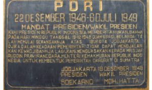 Prasasti Pemerintah Darurat Republik Indonesia. Foto: TelstraNews.com/Ist
